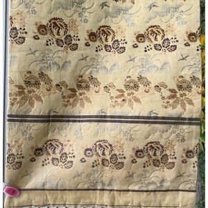 Reversible Brocade Banquet Table Runner Wall Decor Asian Gold Silver 157" x 12"
